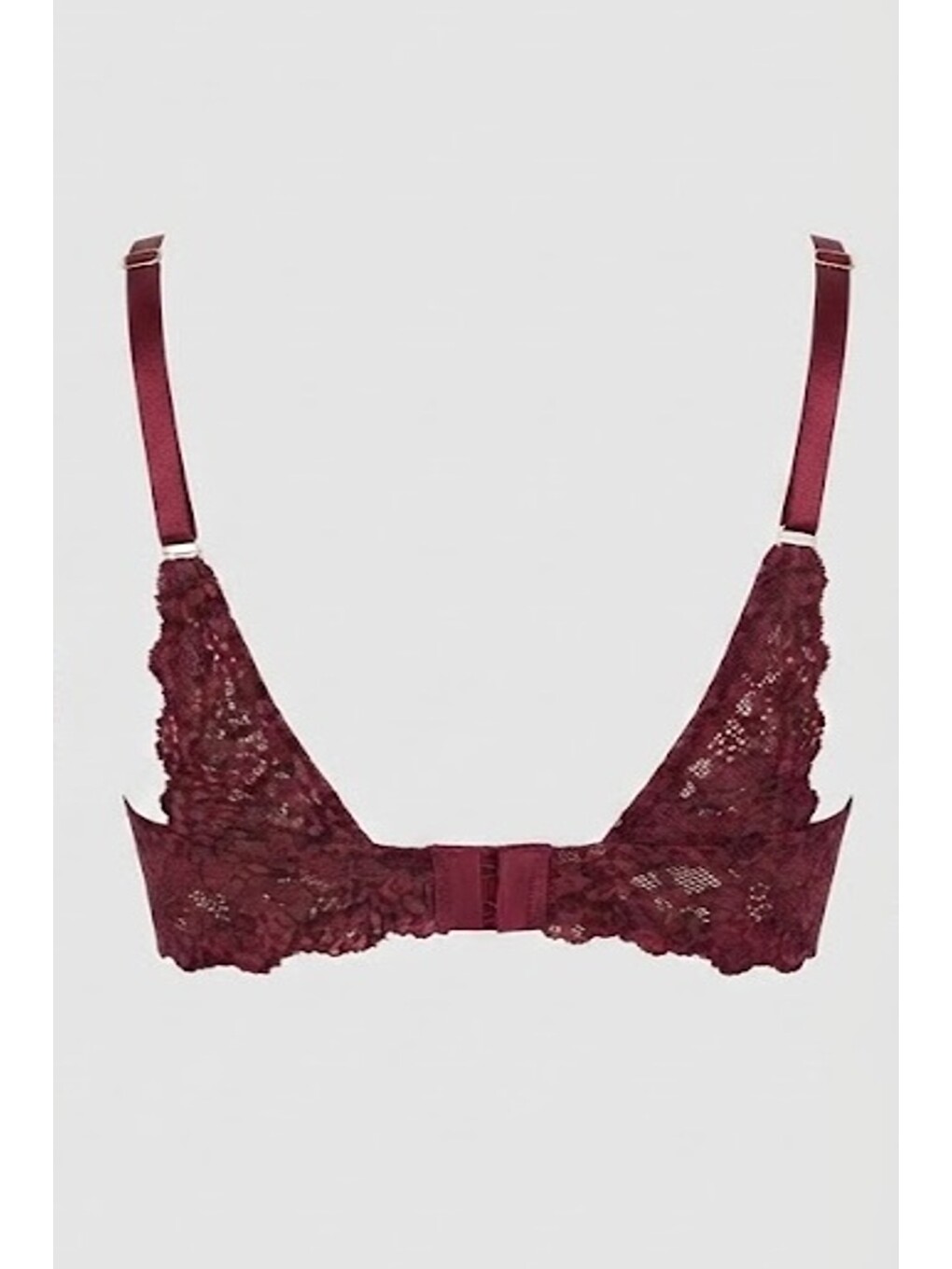 Push Up Dantel Detaylı Balensiz Sütyen C11799 Bordo-1