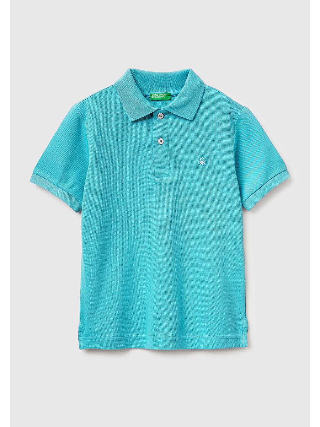Erkek Çocuk Açık Mavi Logolu Pike Polo T-Shirt
