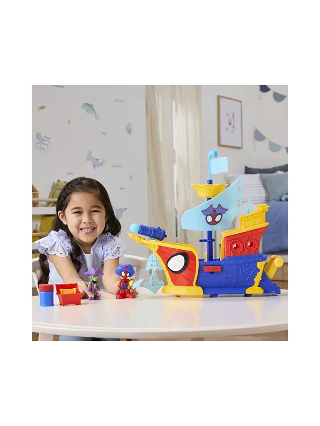 And His Amazing Friends Webs Ahoy Bubble Pirate Ship G0666-1