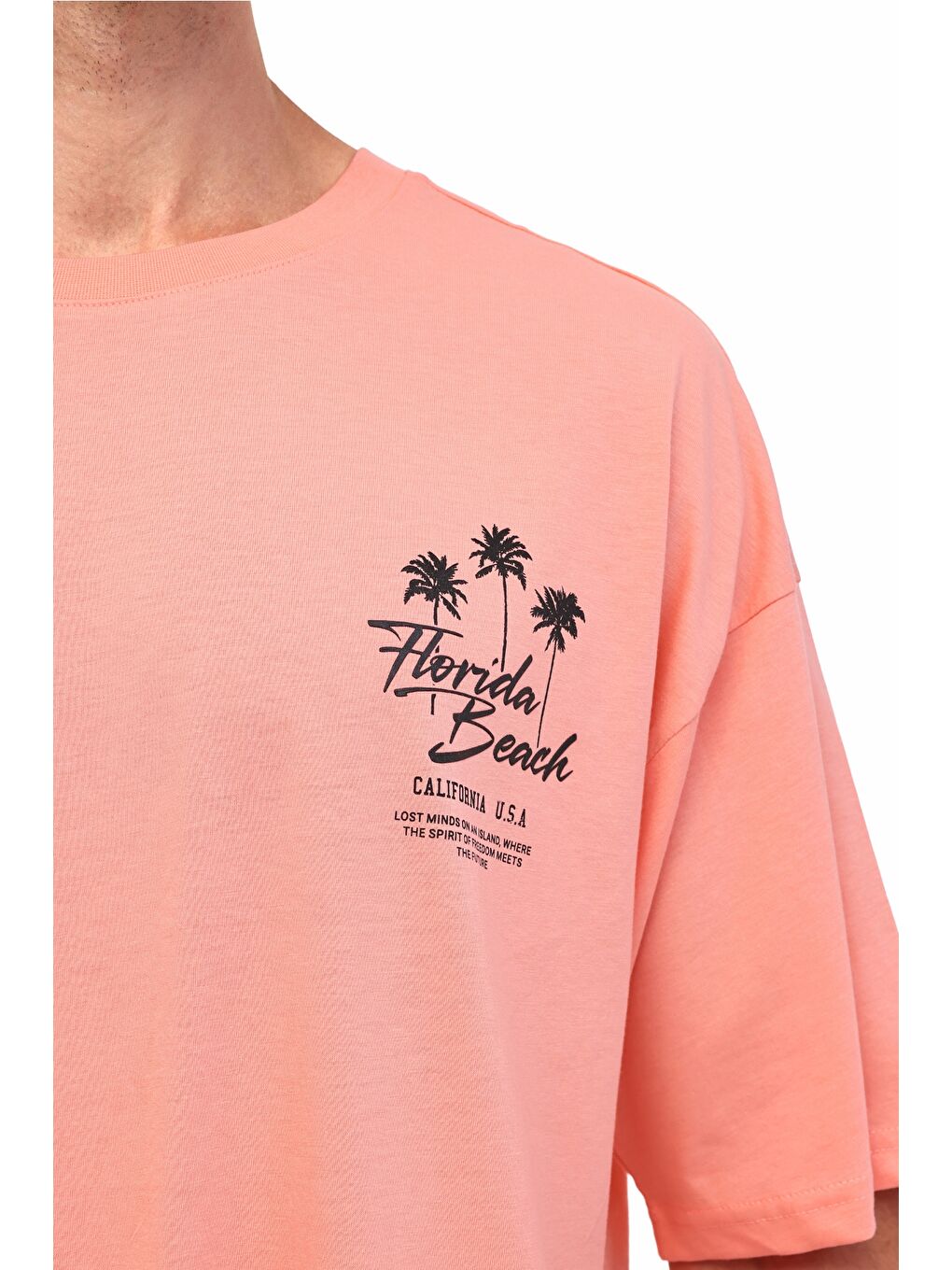 Pembe ML GETA 11HL112 5FX Somon Erkek Kısa Kol T-Shirt-3