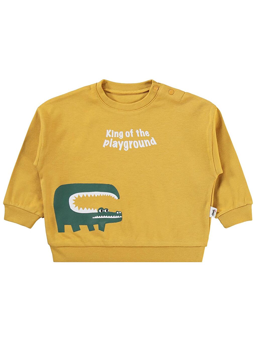 Sarı Baby Hayvanlar Baskılı 6-18 Ay Takım - Hardal 6-9 Ay-2