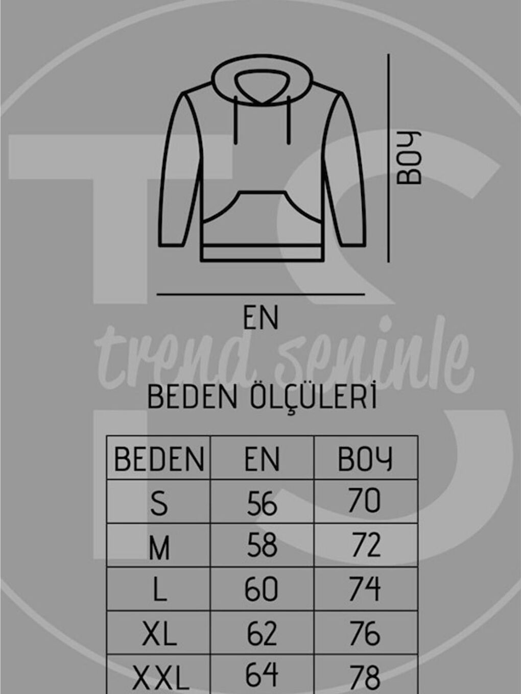 Gri Kadın Füme It Is Baskılı Oversize Kapüşonlu Sweatshirt Hoodie-3