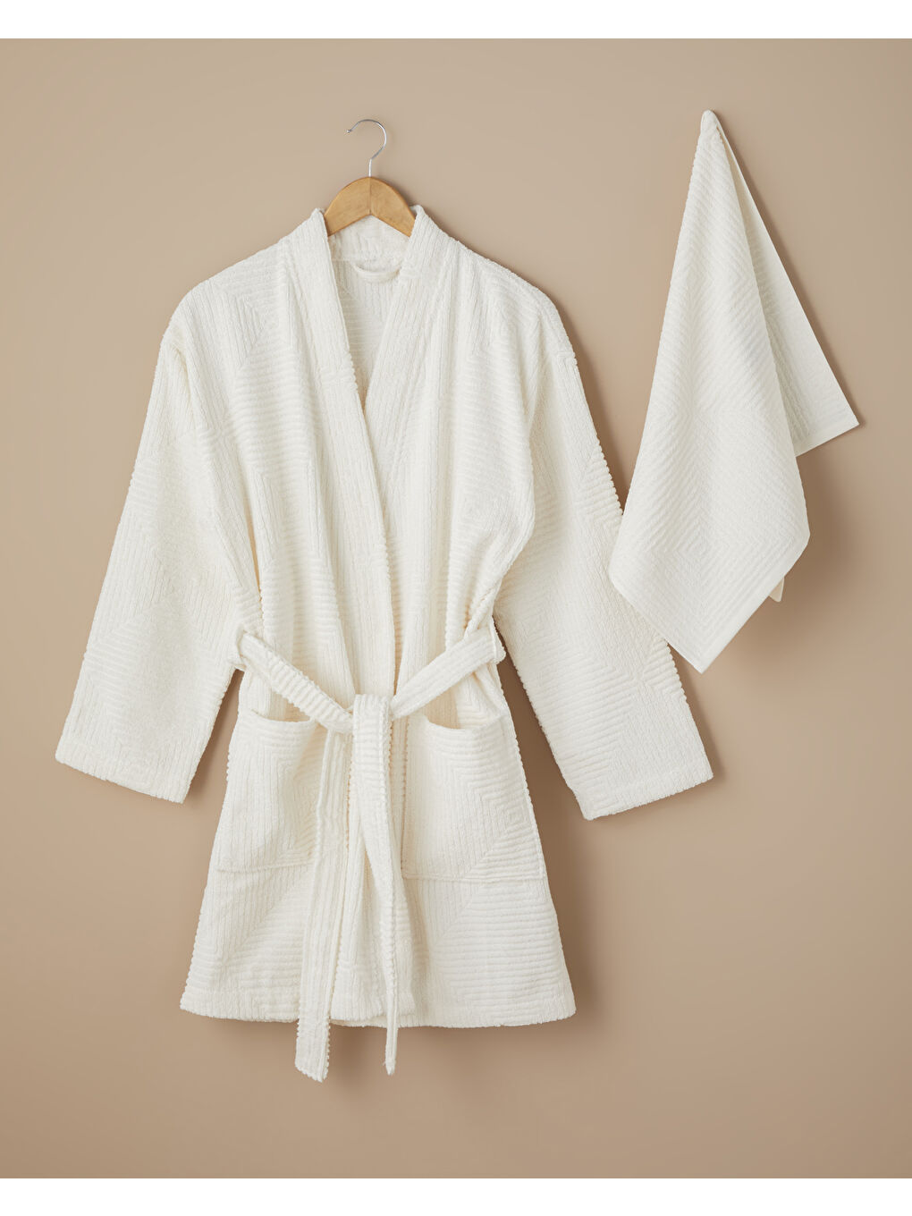 Frame Pamuk Bornoz S-M Beyaz-3