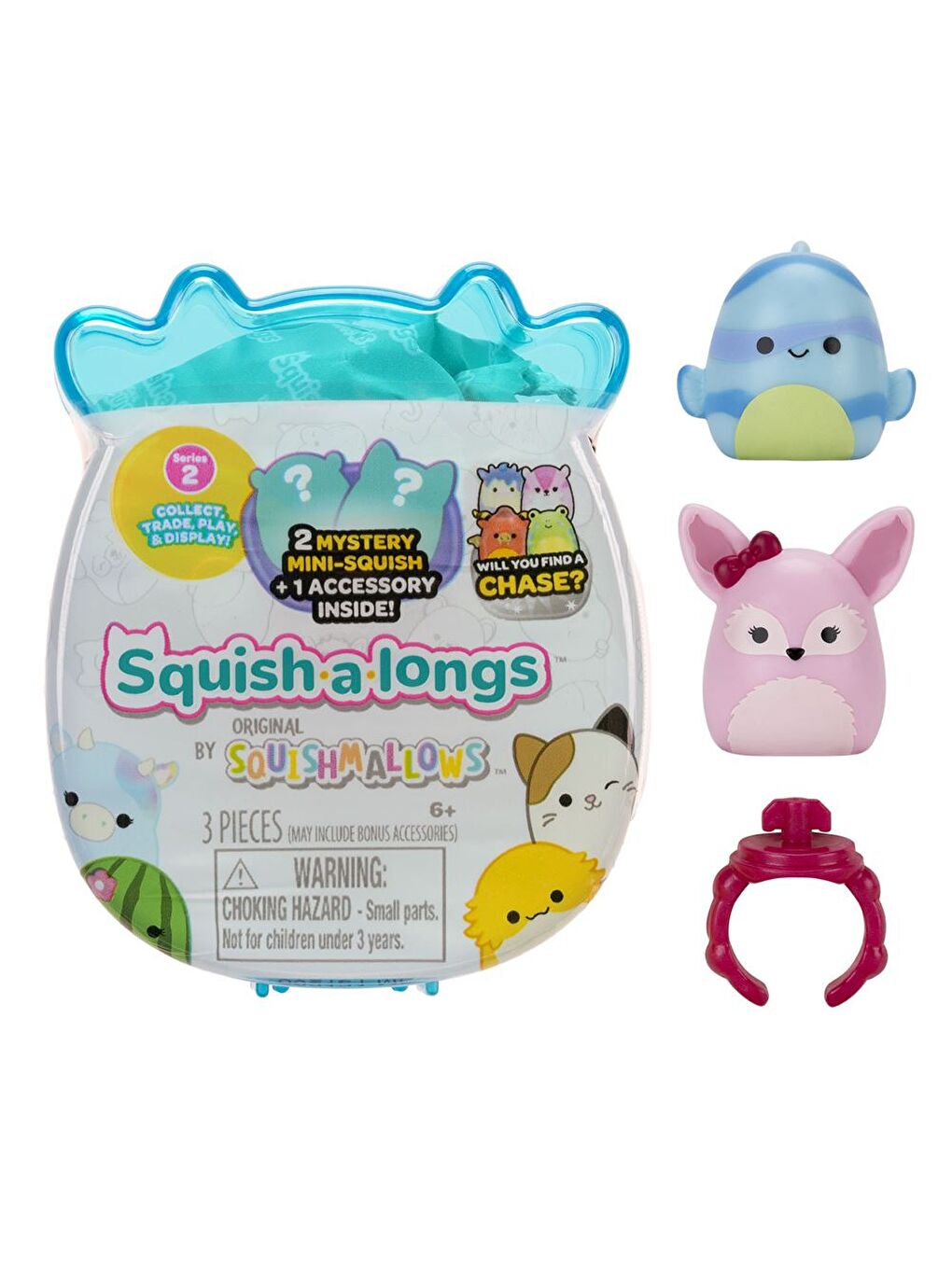 Squish-a-longs 2 Figür + Yüzük Sürpriz Paket Seri 2 AL0001