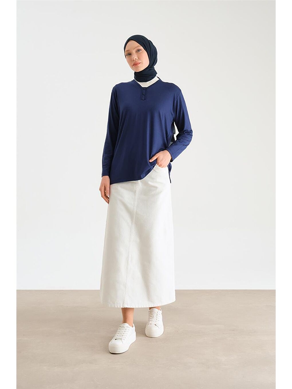 ARMİNE Mavi Penye 24Yd9043 Indigo
