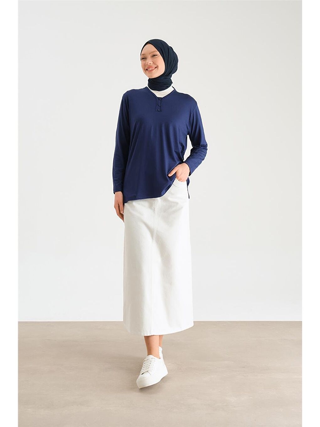 ARMİNE Mavi Penye 24Yd9043 Indigo - 1