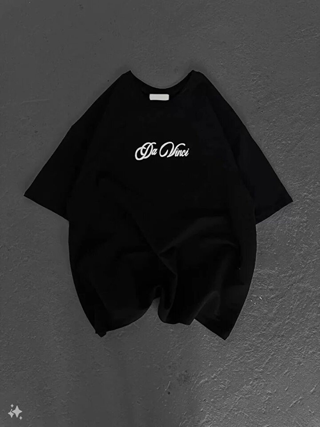 Unisex Baskılı Oversize T-Shirt - Siyah-3