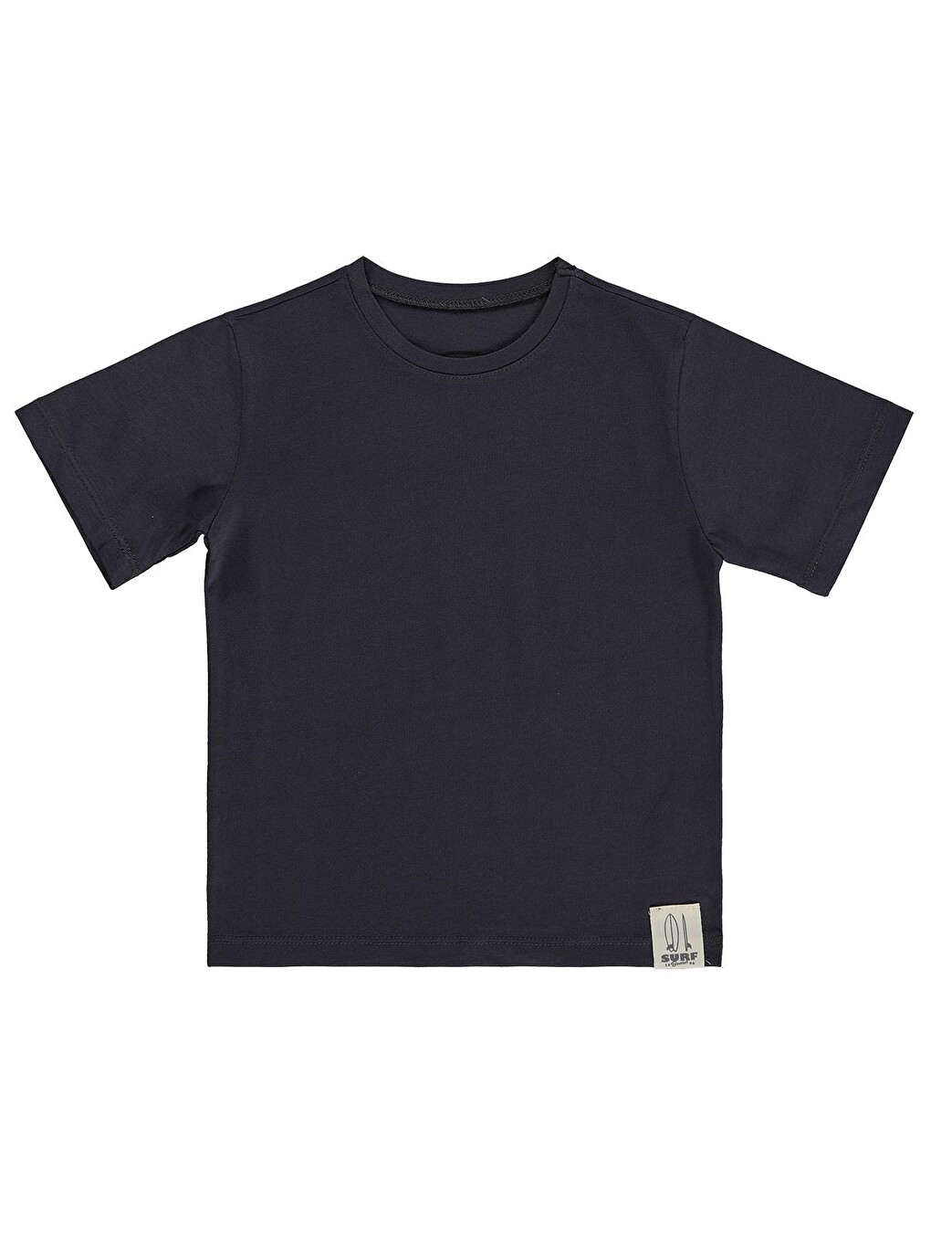 Boys Basic Surf Etiketli 2-5 Yaş Tişört - Gri
