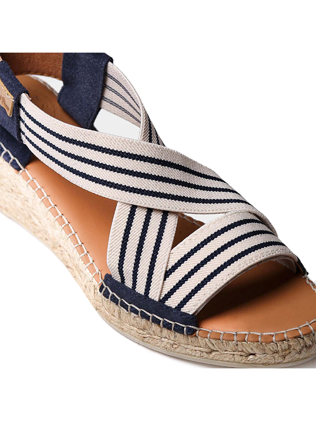 Lacivert Kadın Sandalet Tina Ecru-Navy (Cru-Mari)-4