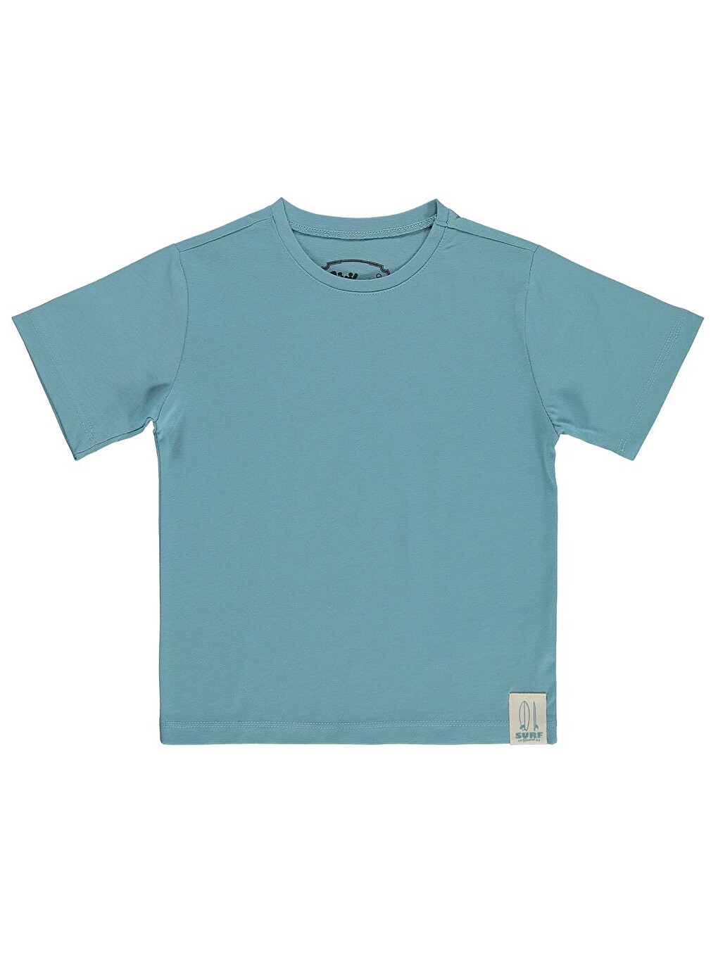Turkuaz Boys Basic Surf Etiketli 2-5 Yaş Tişört - Mavi