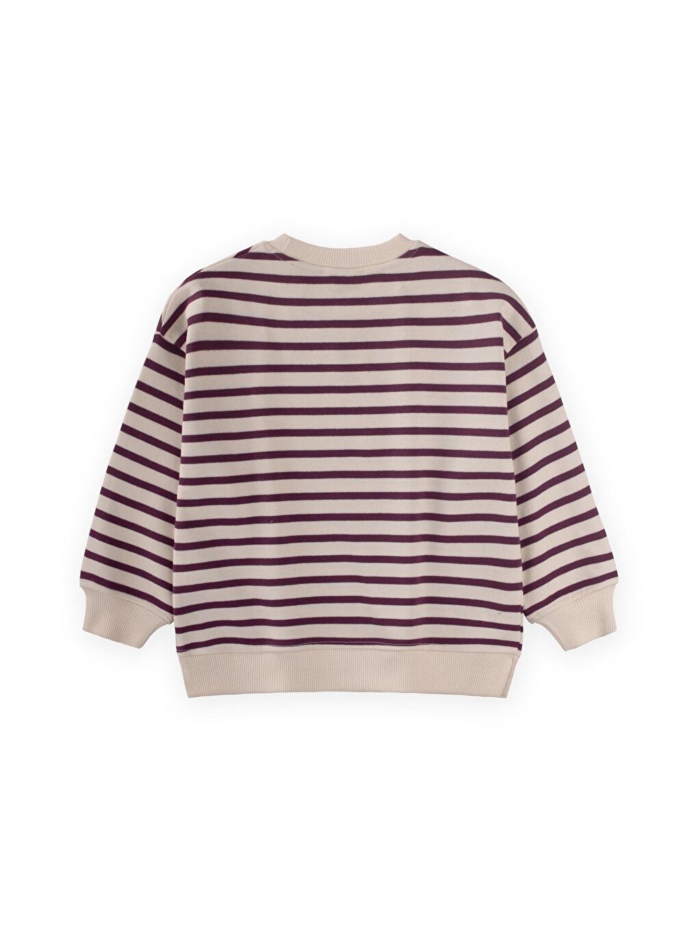 Çizgili Karyoka Detaylı Mevsimlik Sweat 2-12 Yaş Mürdüm-1