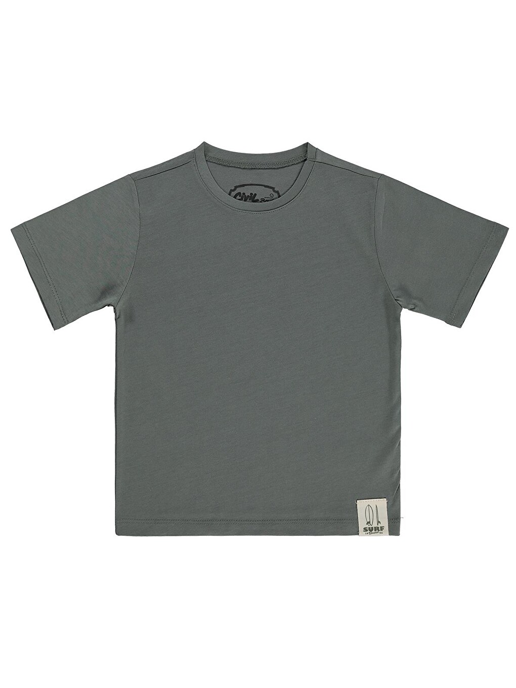 Boys Basic Surf Etiketli 2-5 Yaş Tişört - Haki