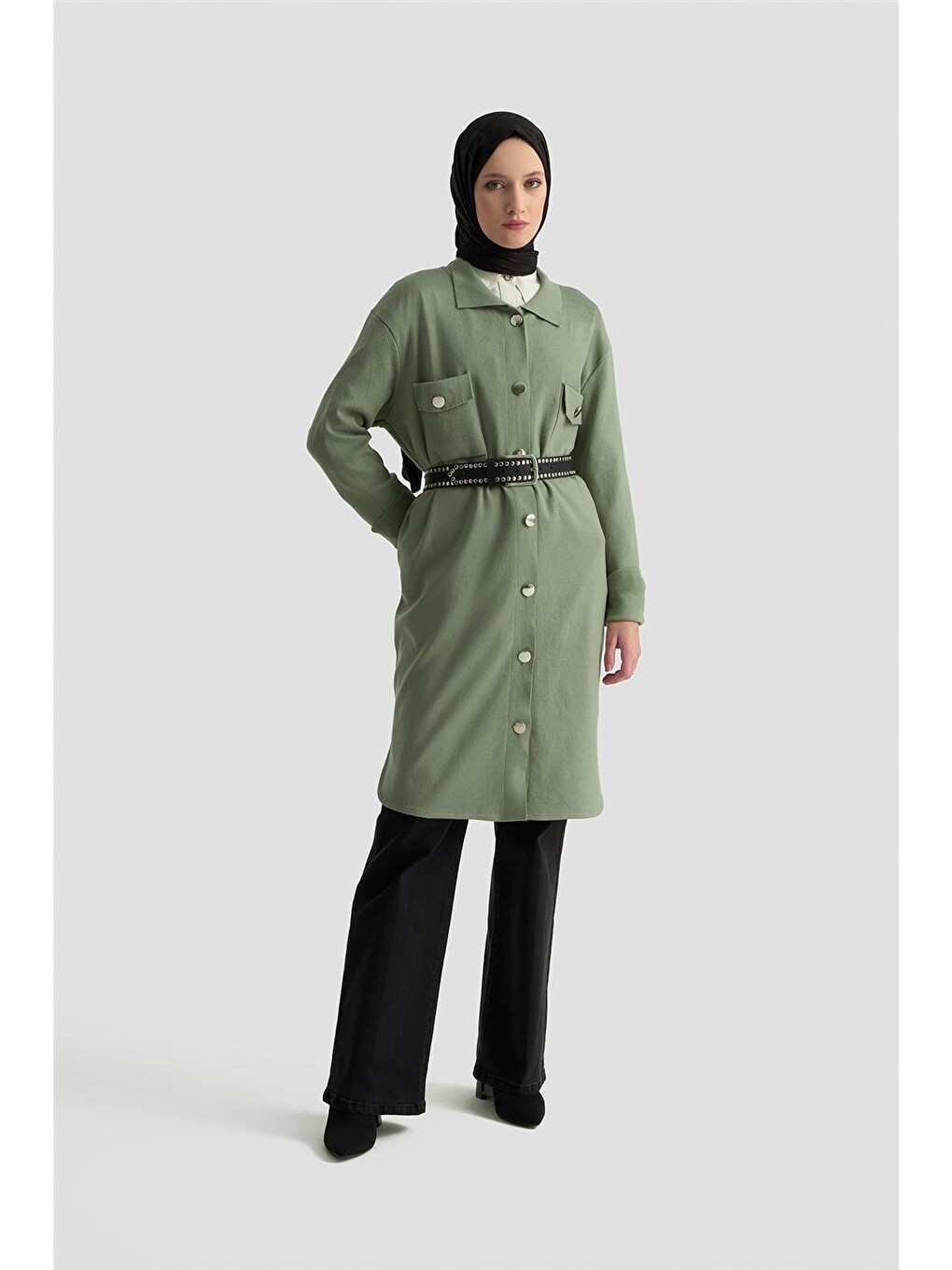 Yeşil Hırka 24kd4210 Çağla-1