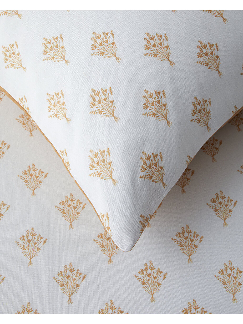 Sarı Petal Bouquet Kolay Ütülenir Çarşaflı Çift Kişilik Nevresim Takımı 200x220 cm Hardal-5