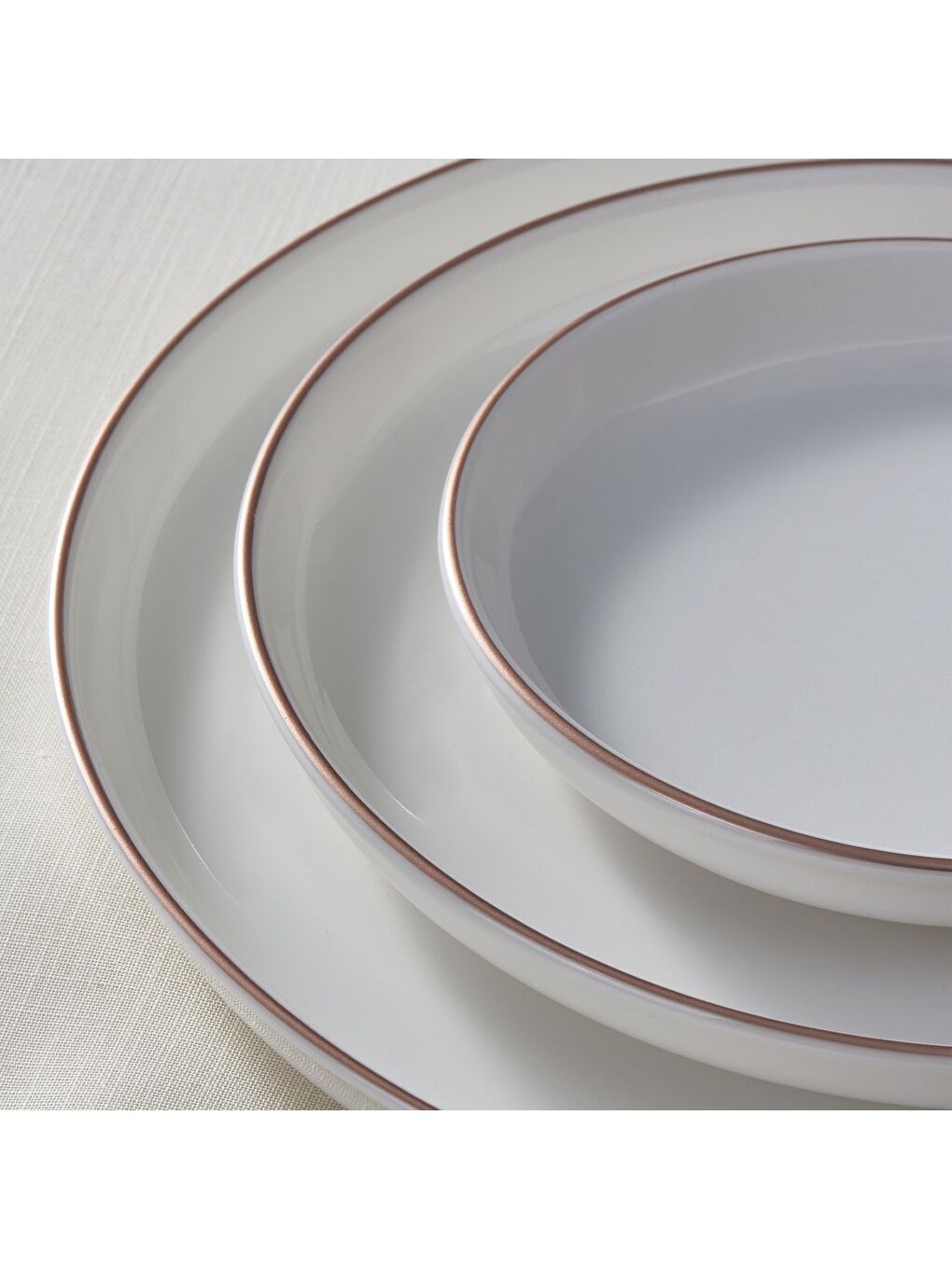 Ekru Bilbao 8 Parça 2 Kişilik Bone Yemek Takımı - Copper Bakır-2