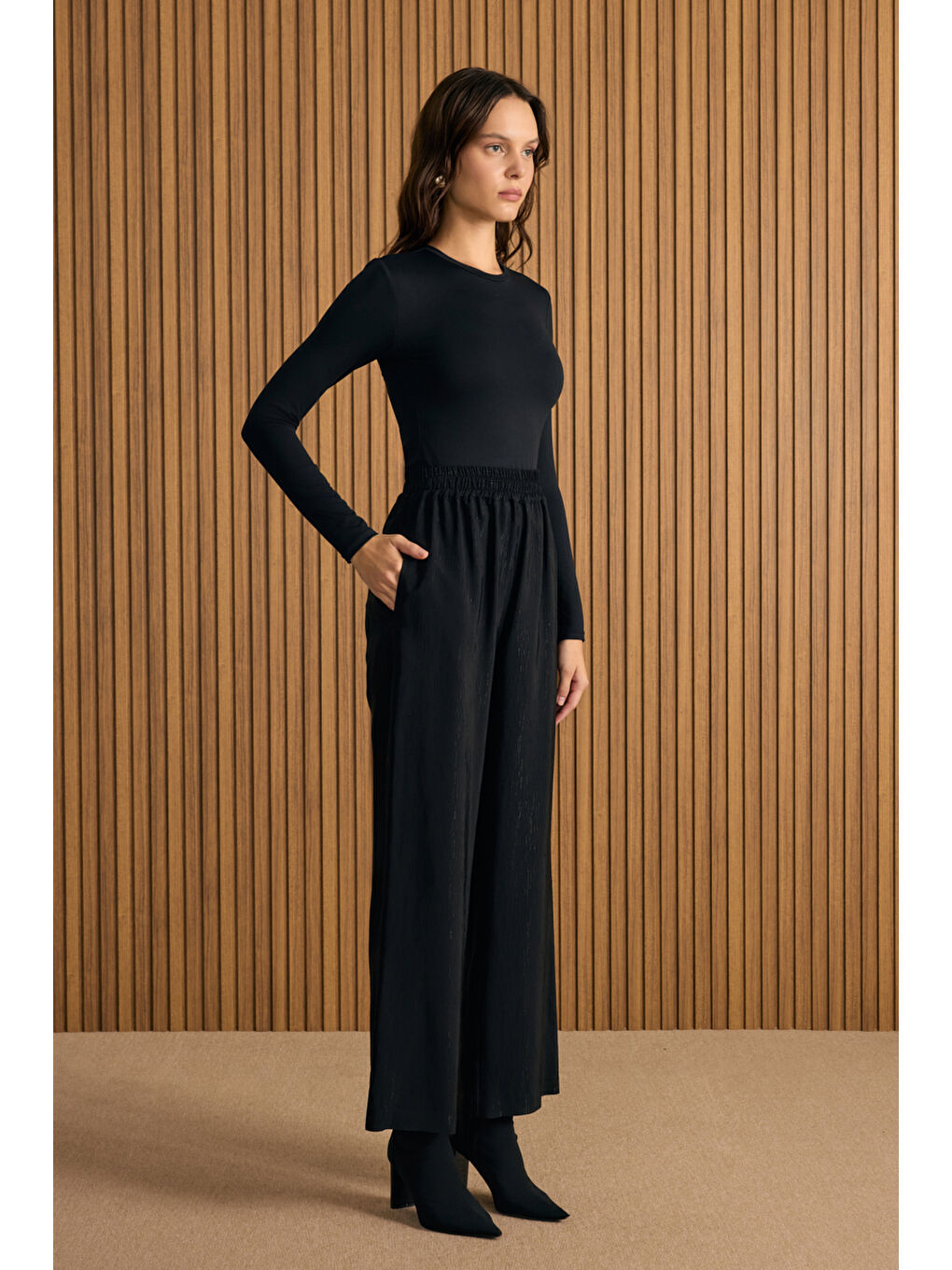 Siyah Çizgi Dokulu Viscon Takım-5