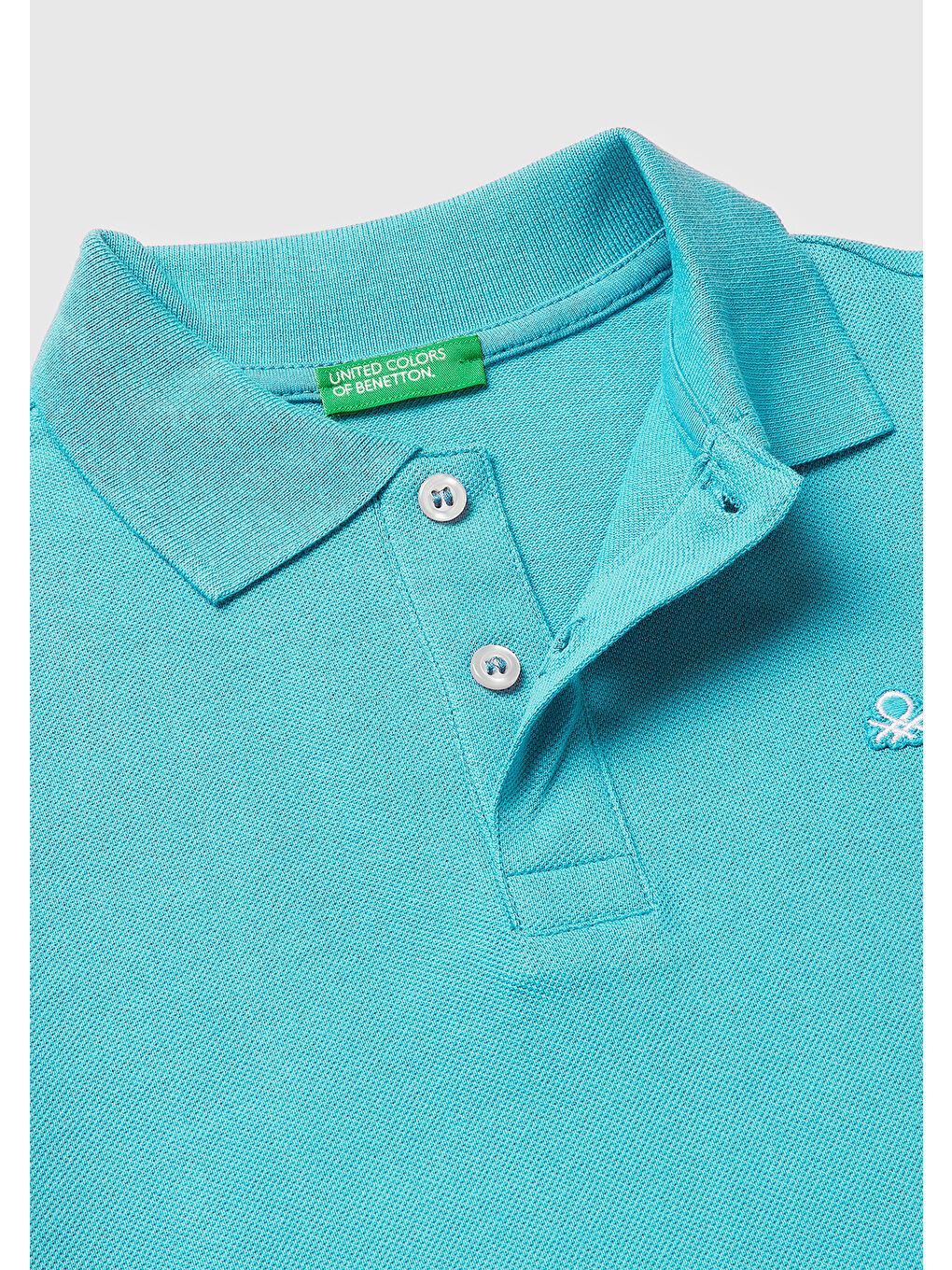 Erkek Çocuk Açık Mavi Logolu Pike Polo T-Shirt-2