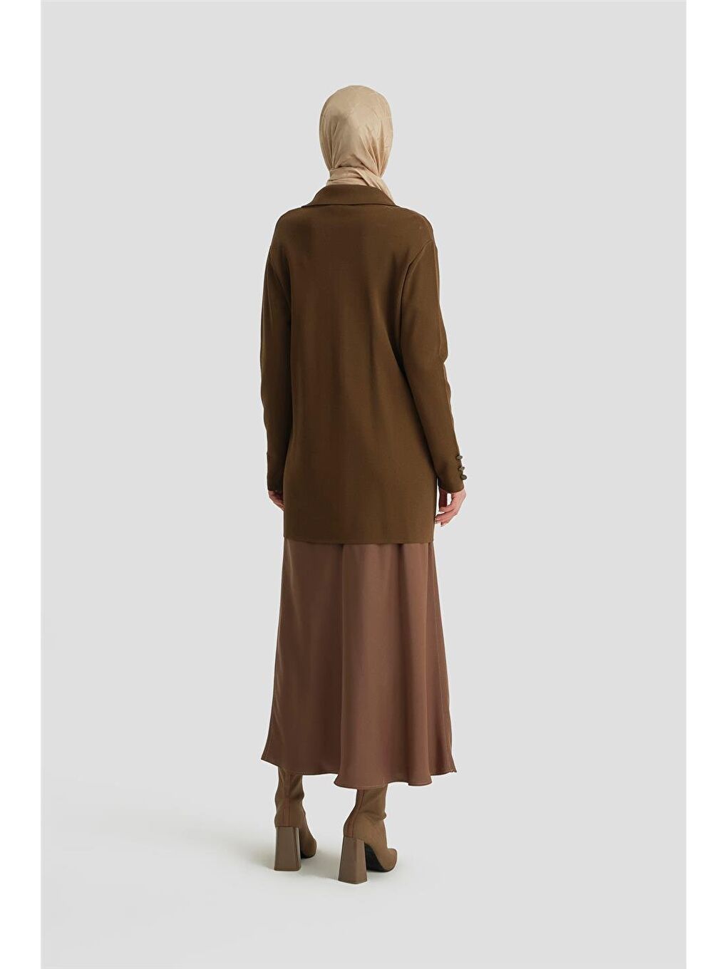 Kahverengi Triko Ceket 24Kd2006 Fındık-3