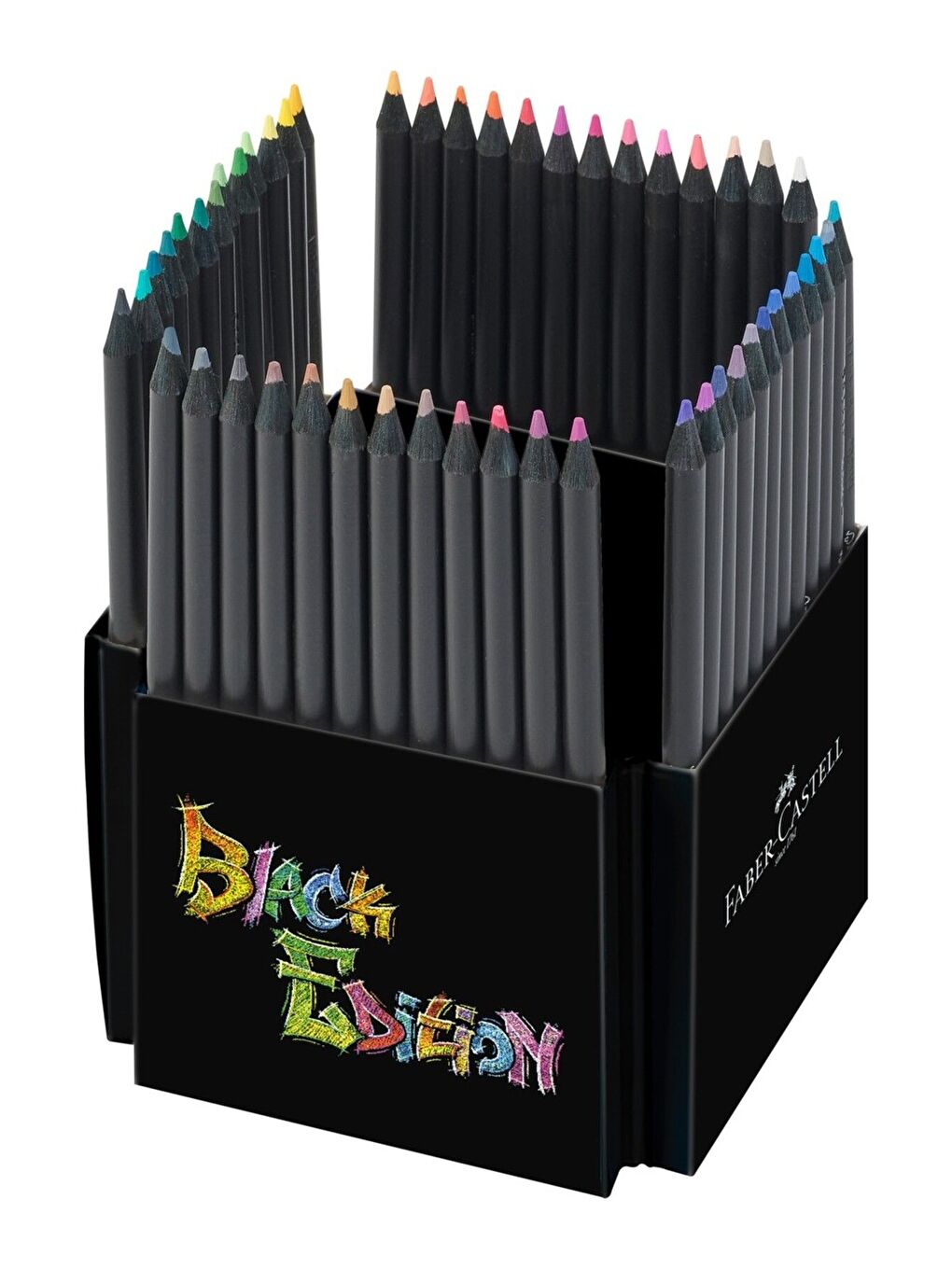 Renkli kalemler Blackwood, Black Edition, 50'li kutu, parlak renkler, yumuşak çizgili, siyah ahşap-1