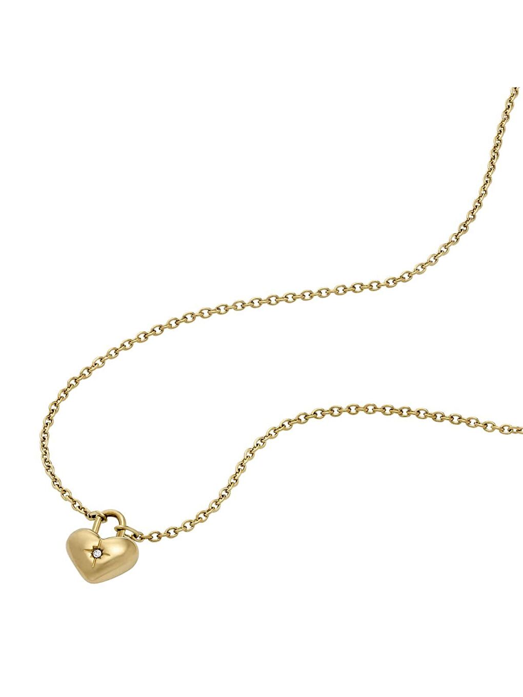 Sarı JF04881SET Kalpli Kadın Kolye ve Küpe Seti-1