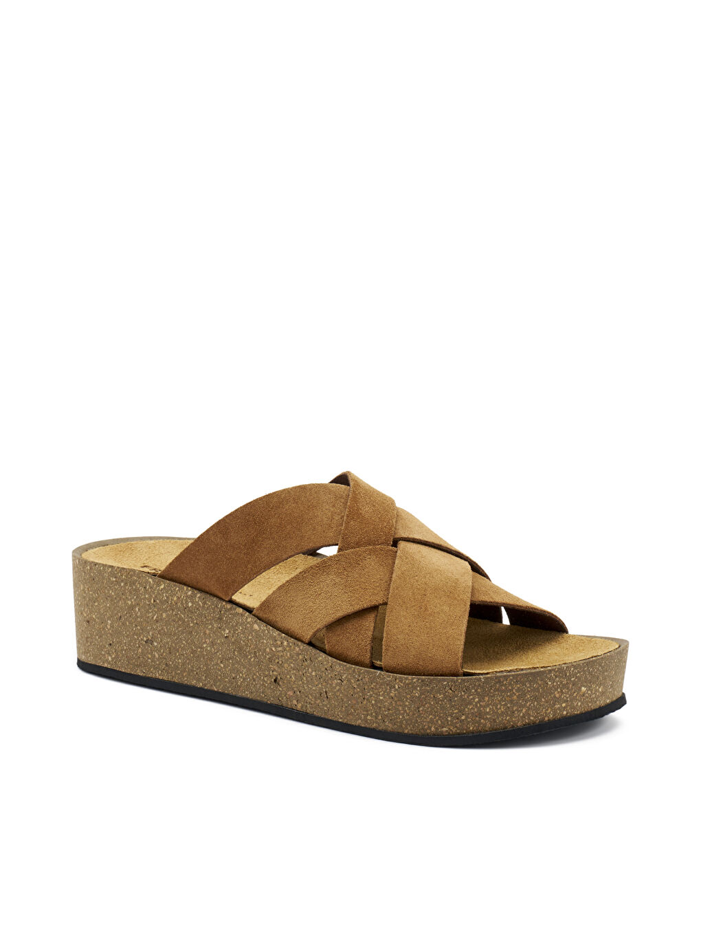 Kahverengi Kadın Terlik 60D0 VELOUR-S Terra-1