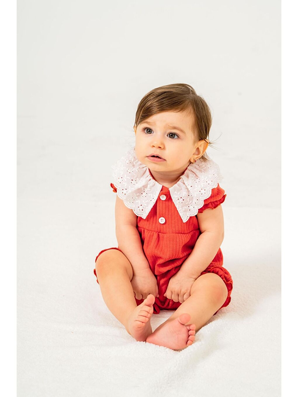 Fuşya Organik Tatlı Yenidoğan Fisto Yaka Detalı Çıt Çıt Kapatmalı Esnek Kız BebekTulumu-1