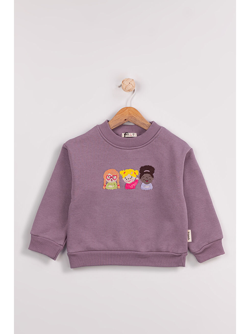 Pembe Kız Çocuk Orta Kalınlıkta Baskılı 2'li Paket Sweatshirt-4