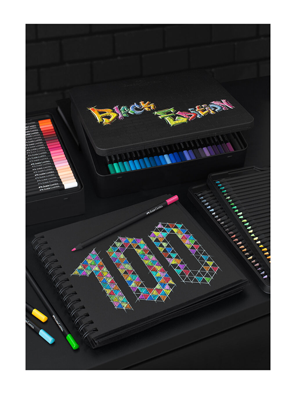 Black Edition Renkli Kalemler, 100'Lü Metal Kutu, Kırılmaz, Çocuklar Ve Yetişkinler İçin-5