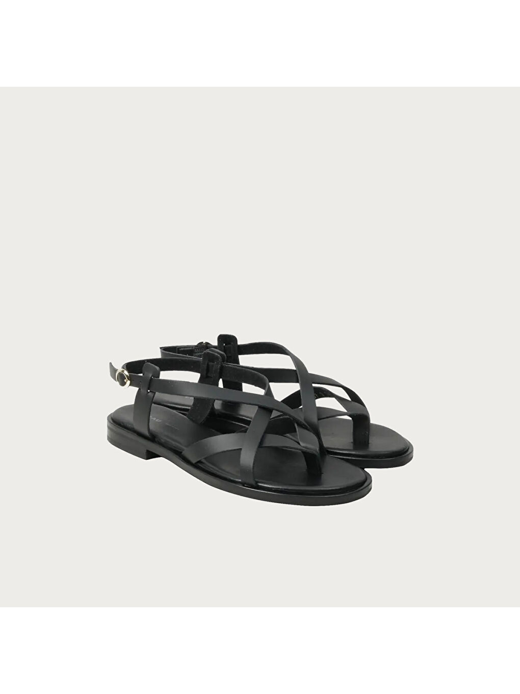 Siyah Kadın Sandalet 86P2 LONDON Sandalo-2