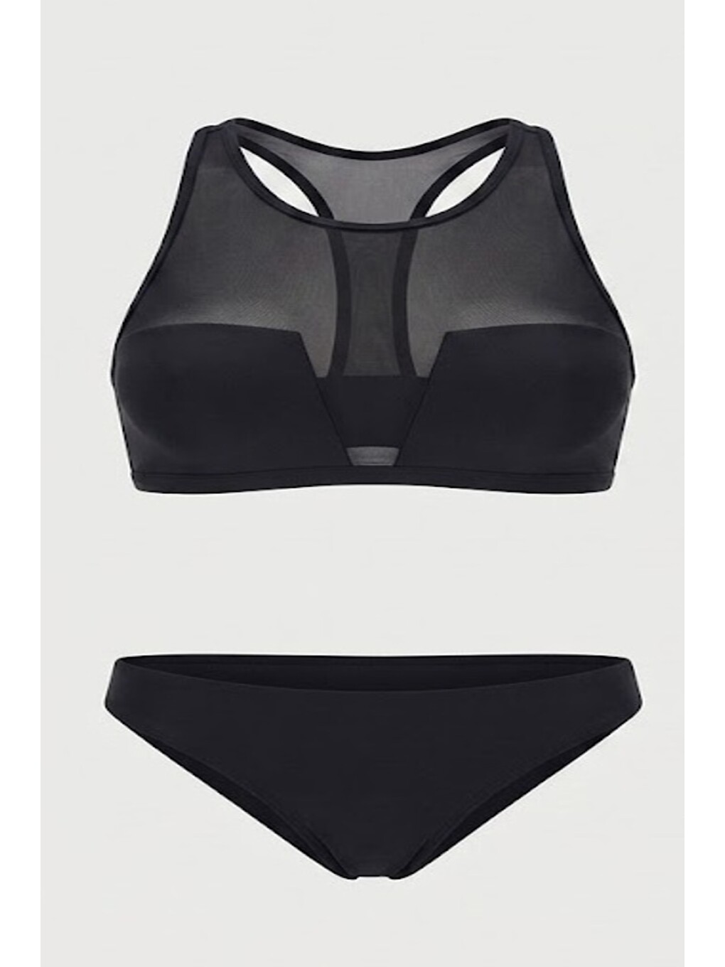 Transparan Body Bikini Takım 3140 Siyah
