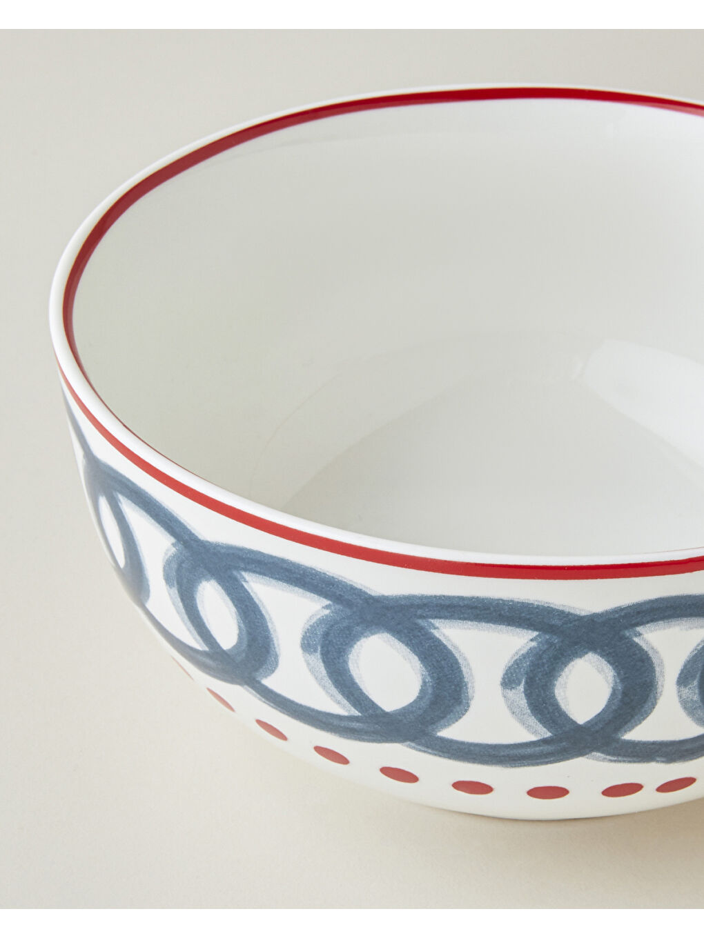 Beyaz Florend Bone Porselen Kase 14 cm Renkli-2