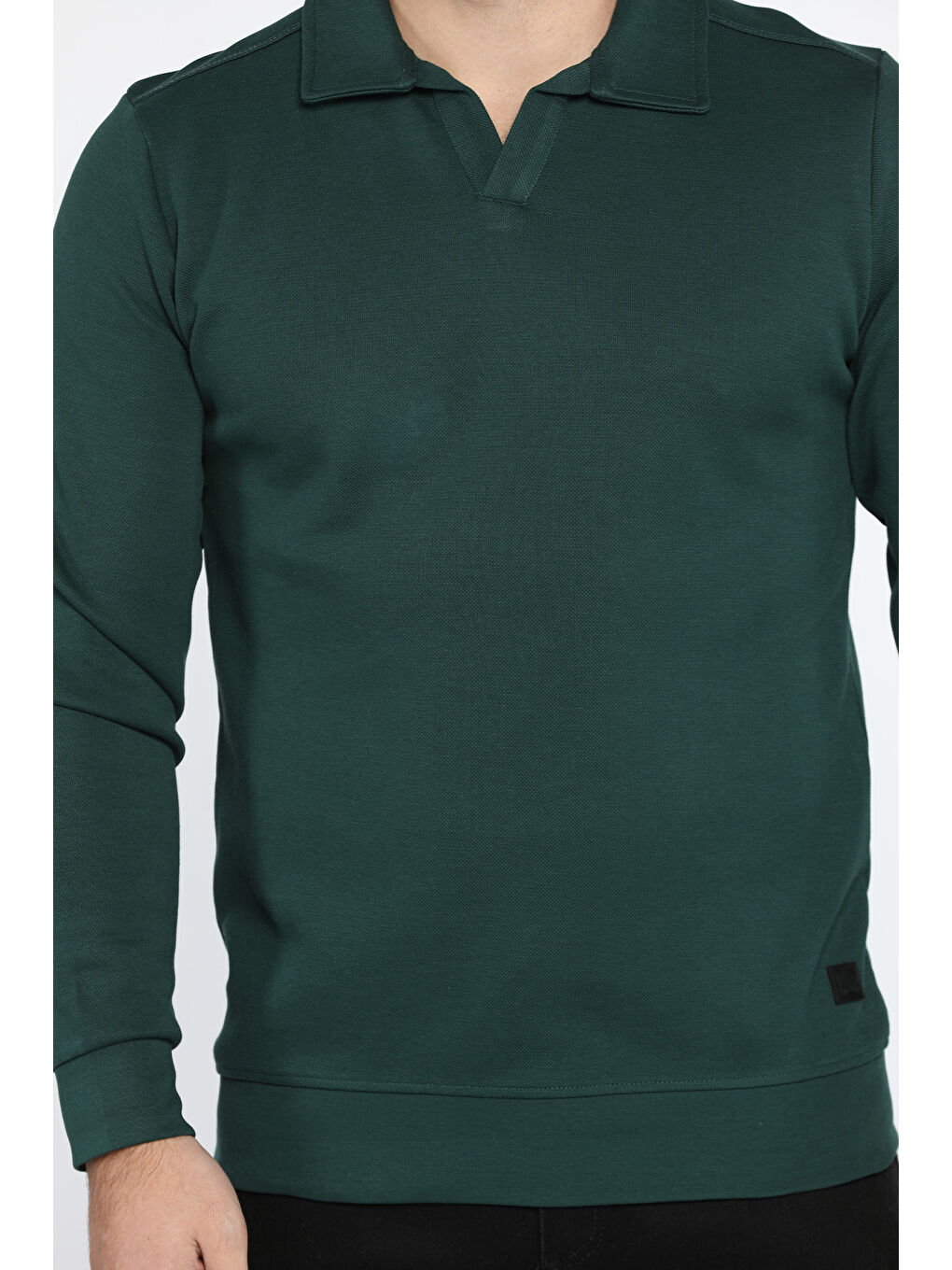 Mishar İtalia Yeşil Polo Yaka Erkek Sweatshirt - 3