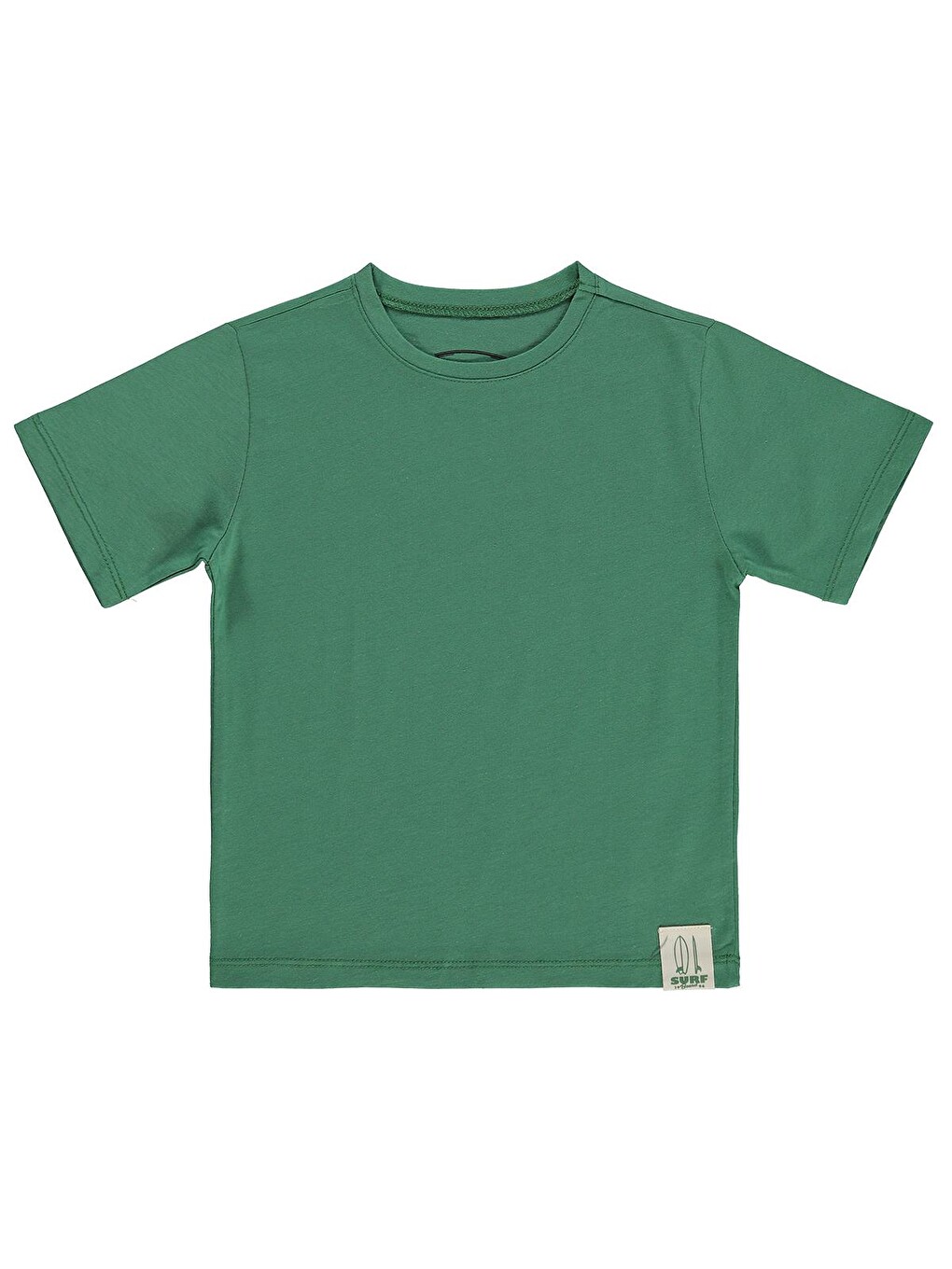 Boys Basic Surf Etiketli 2-5 Yaş Tişört - Yeşil