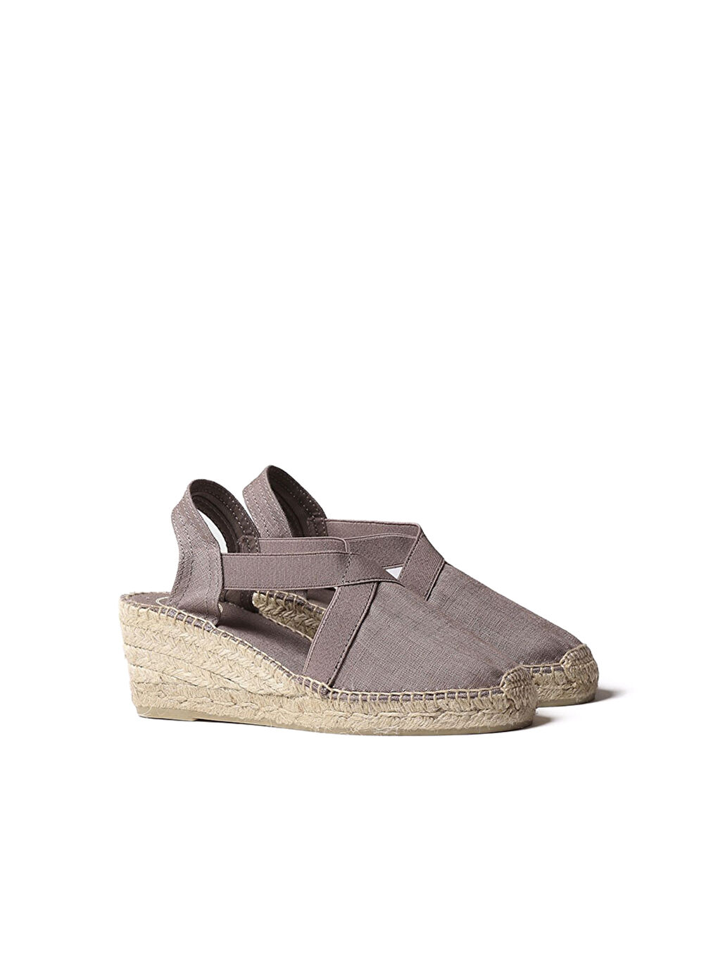 Bej Kadın Sandalet Ter Elactic Linen Taupe-1