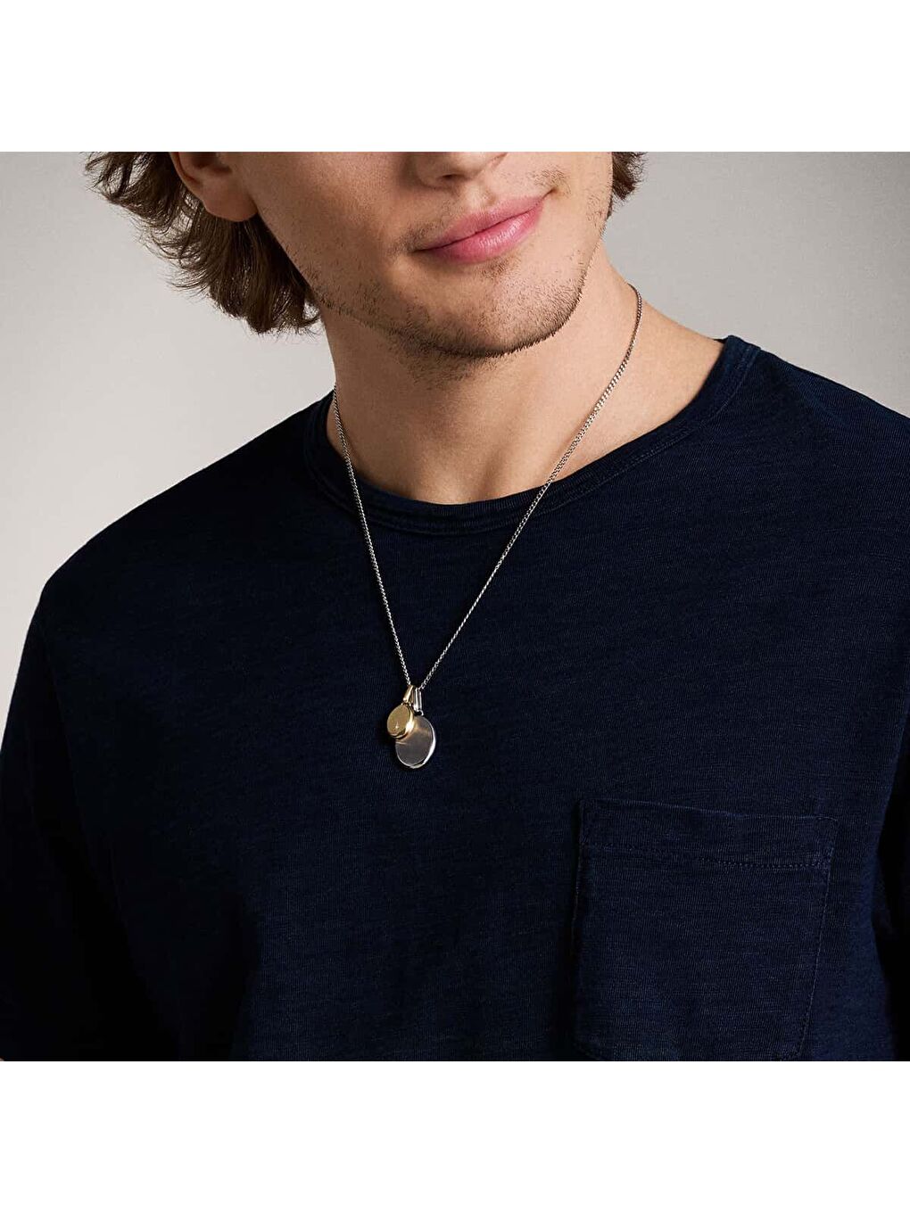 Sarı JF04850-998 Erkek Kolye-1