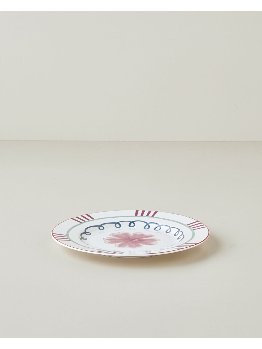 Renksiz Florentis Bone Porselen Pasta Tabağı 19 cm Renkli