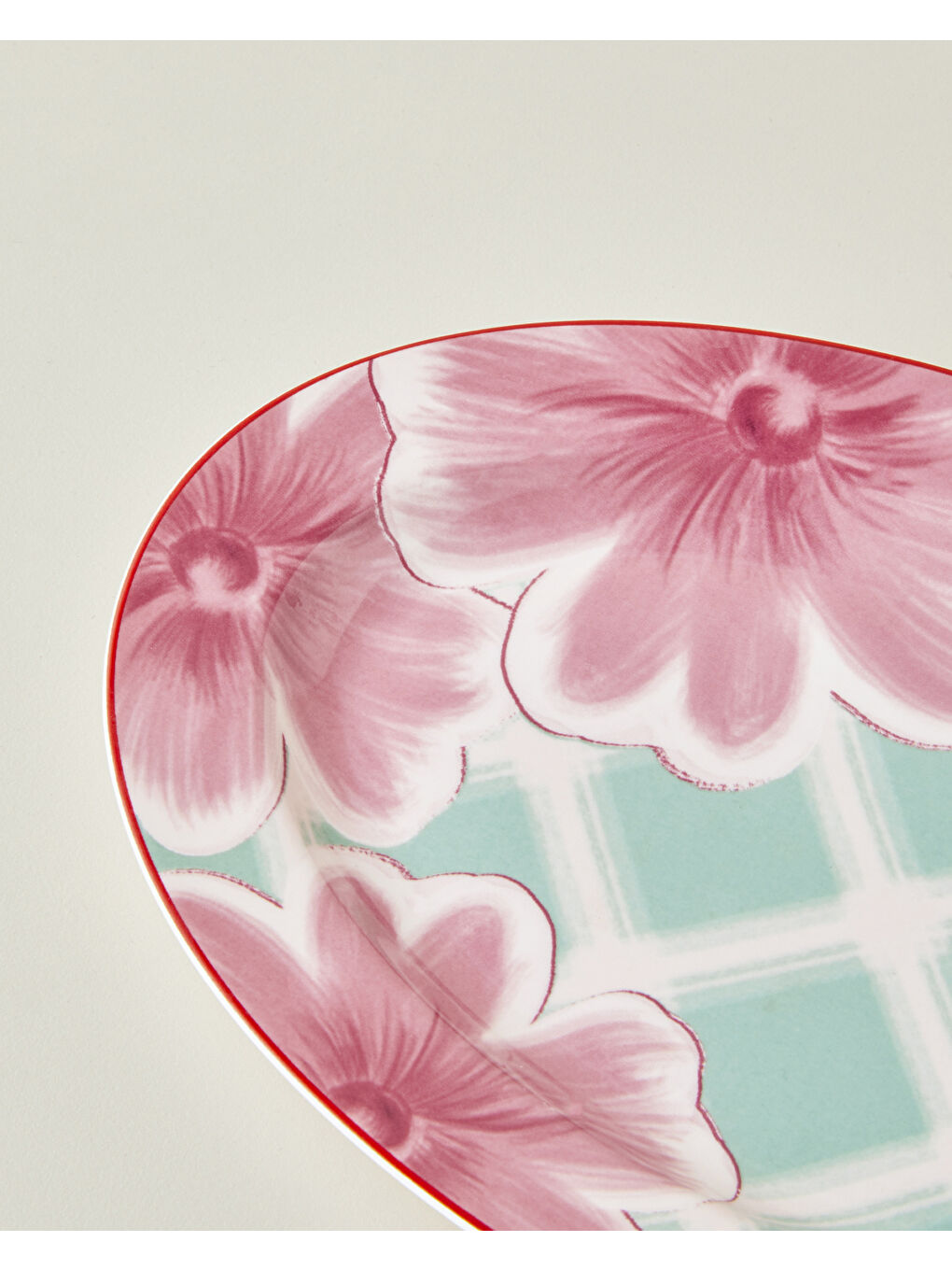 Beyaz Floreline Bone Porselen Kayık Tabak 25,5 cm Renkli-2