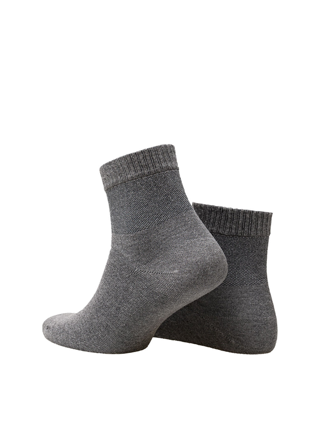 Gri Relax 2'li Kısa Çorap SMOKE-1