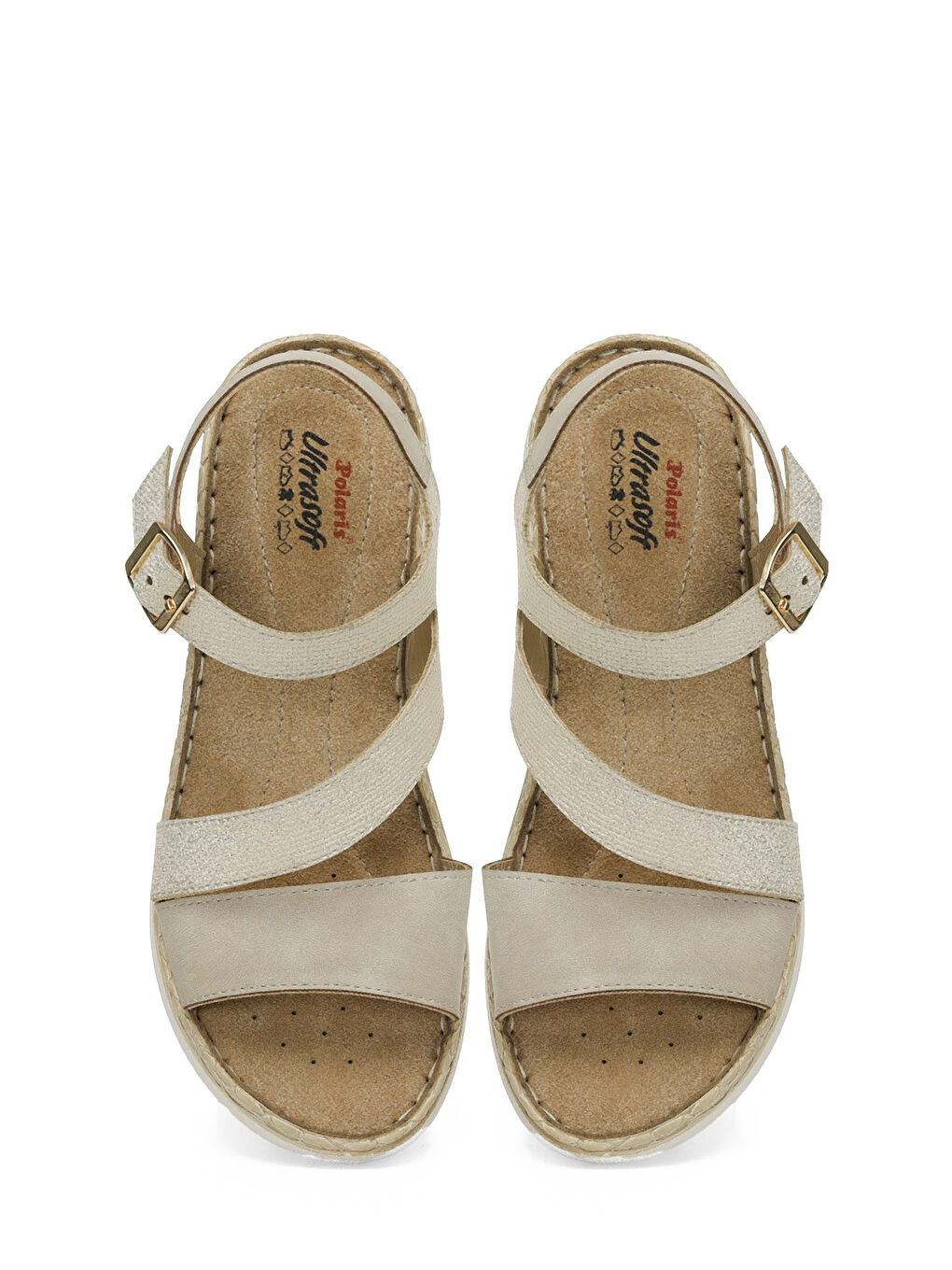 166945.Z5FX Bej Kadın Düz Sandalet-3