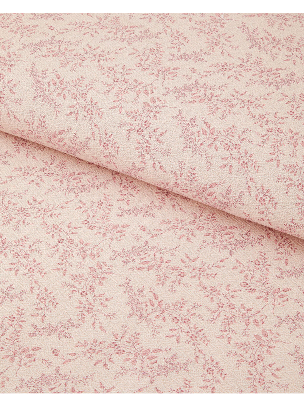 Autumn Branch Baskılı Pamuklu Çift Kişilik Pike 200x220 cm Pembe-2