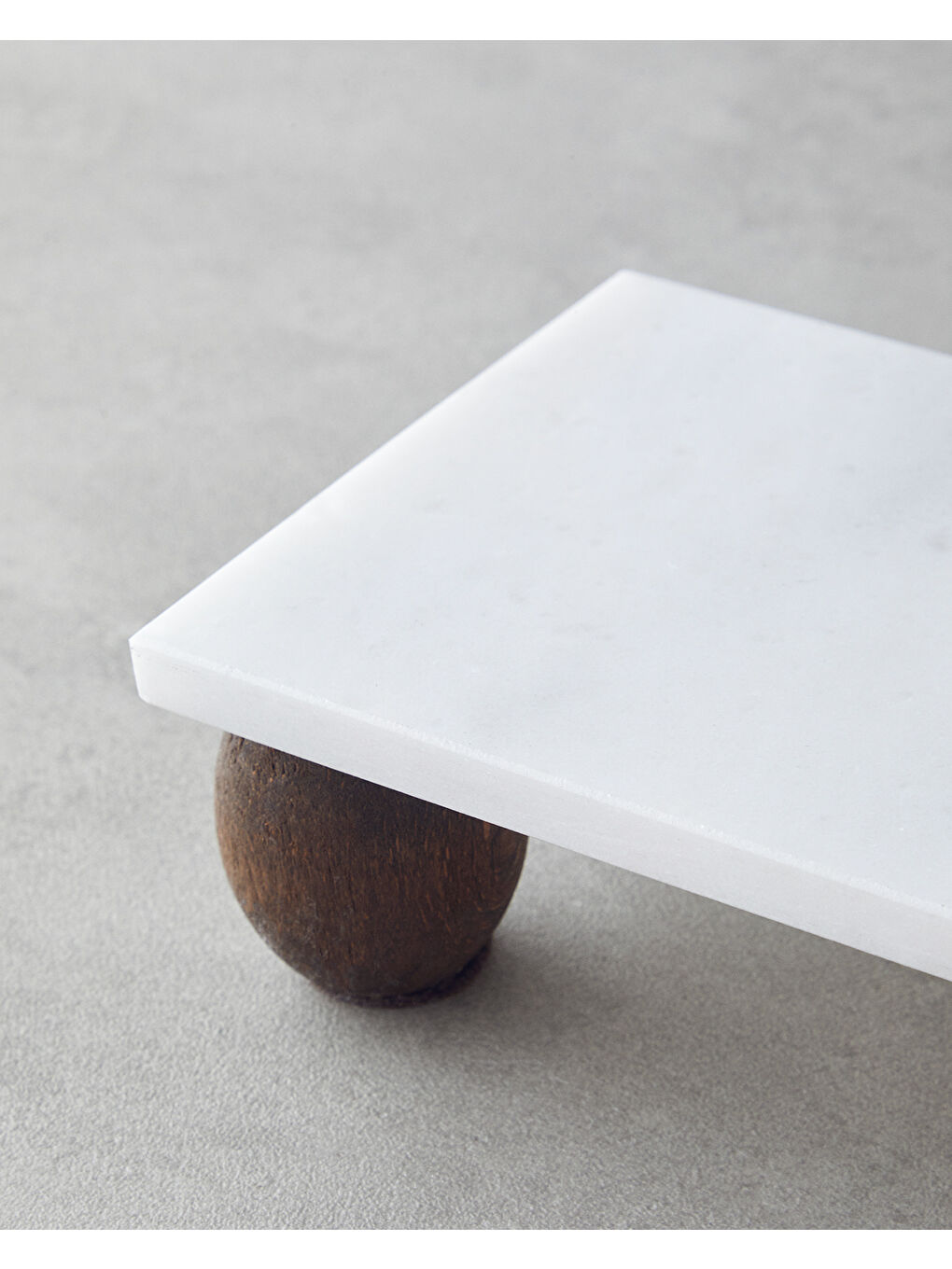 Elegant Mermer Sunumluk 12x24 cm Beyaz-2