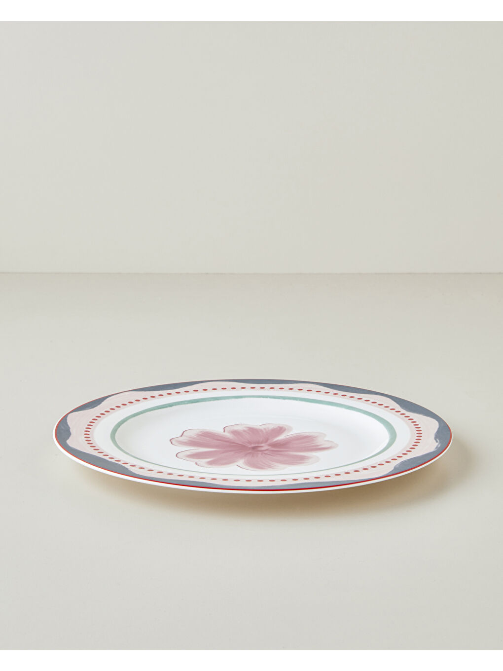 Beyaz Florentis Bone Porselen Servis Tabağı 27 cm Renkli