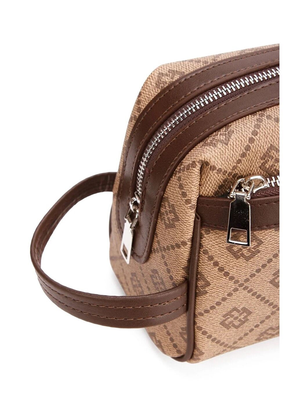 Bej Erkek Büyük Boy Çok Gözlü Traş Çantası-2