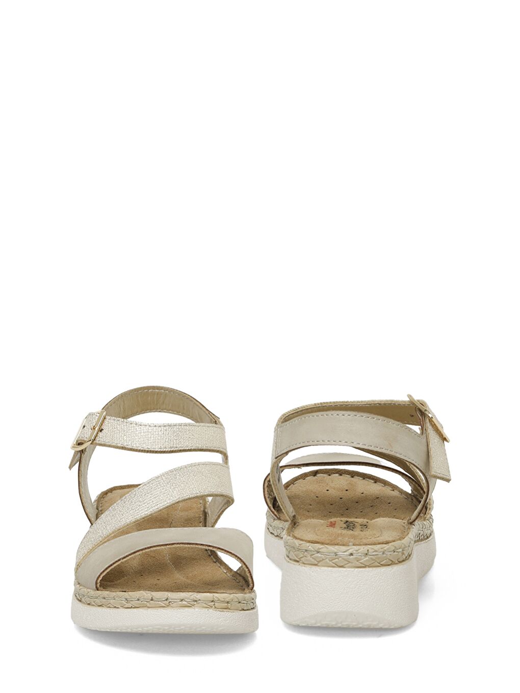 166945.Z5FX Bej Kadın Düz Sandalet-4