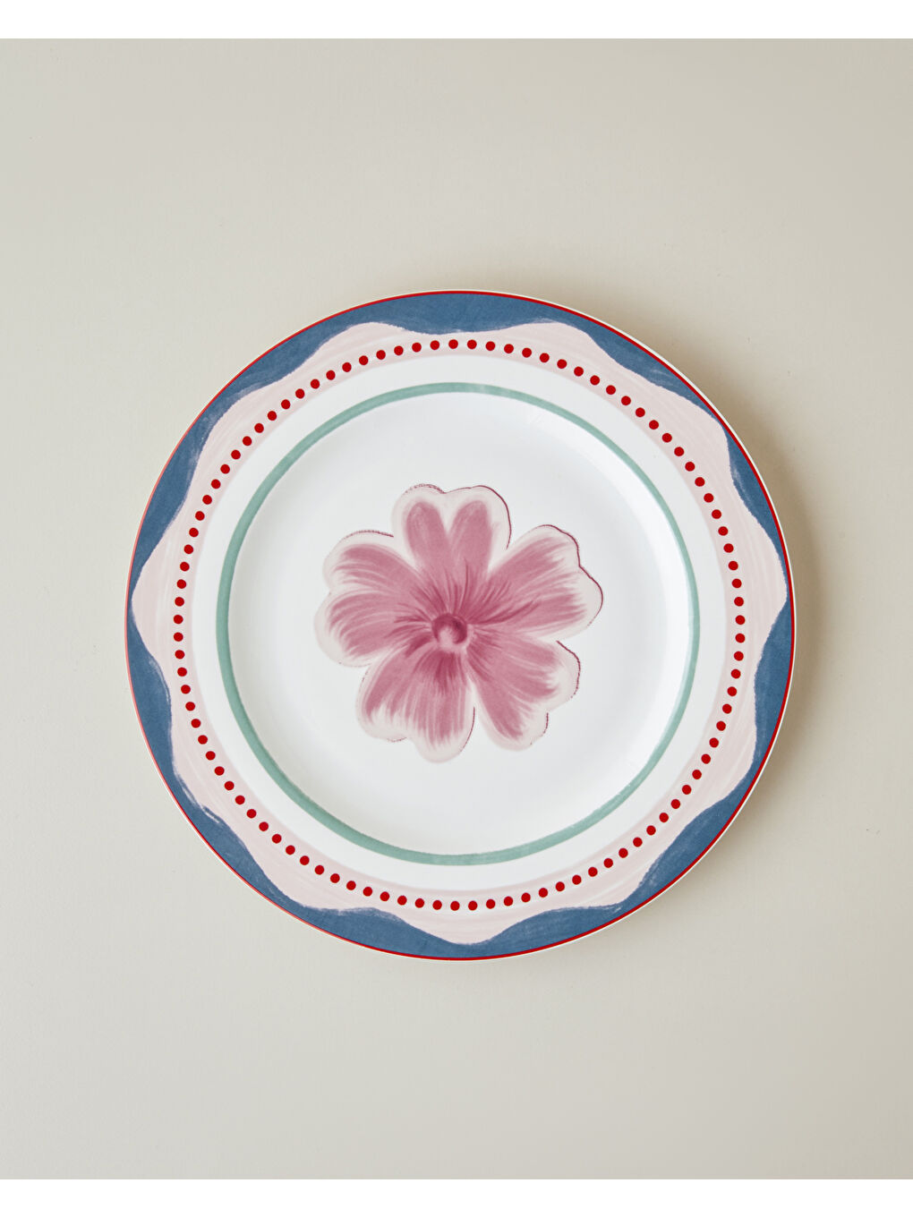 Beyaz Florentis Bone Porselen Servis Tabağı 27 cm Renkli-1