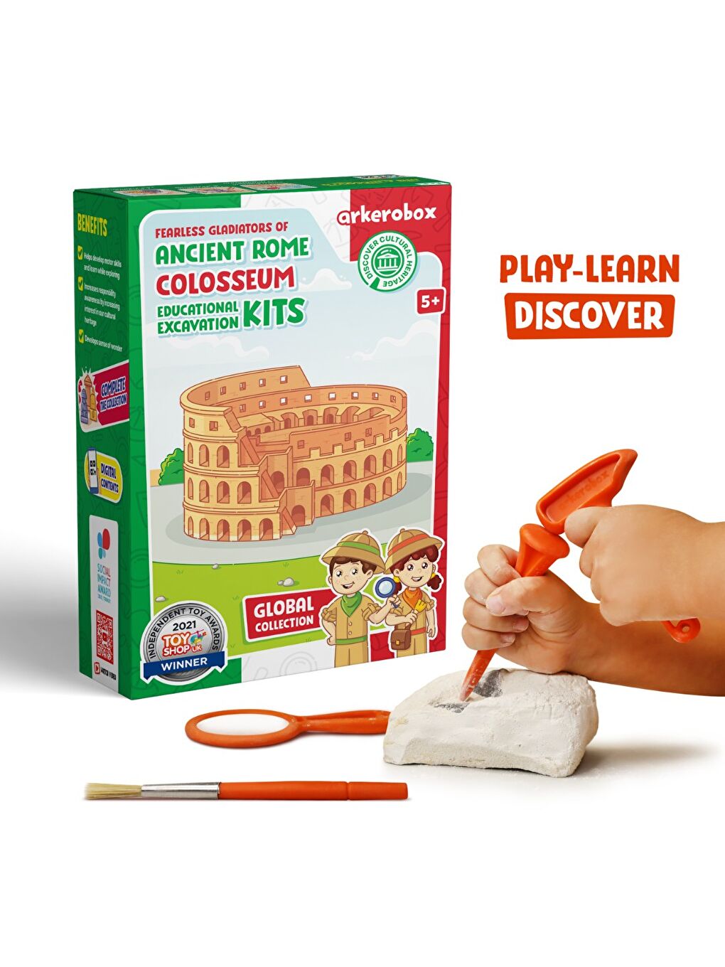 Antik Roma Kolezyum Eğitici Kazı Seti