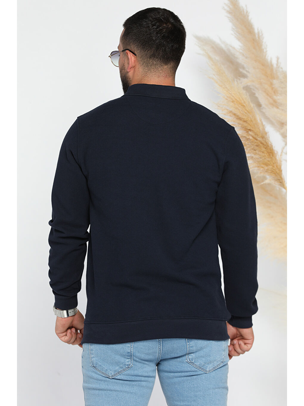 Mishar İtalia Lacivert Erkek Polo Yaka Selanik Sweatshirt - 2