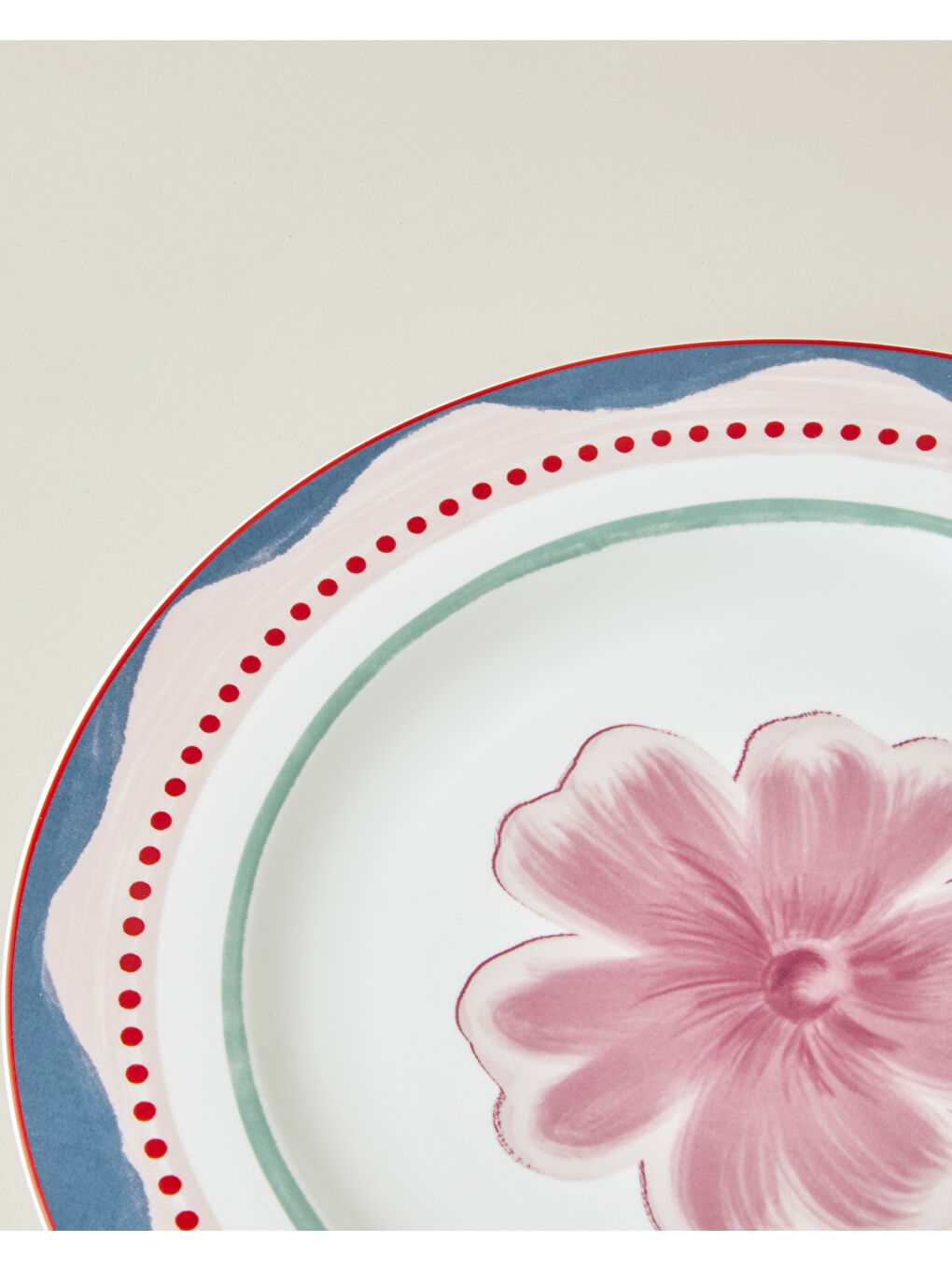 Beyaz Florentis Bone Porselen Servis Tabağı 27 cm Renkli-2