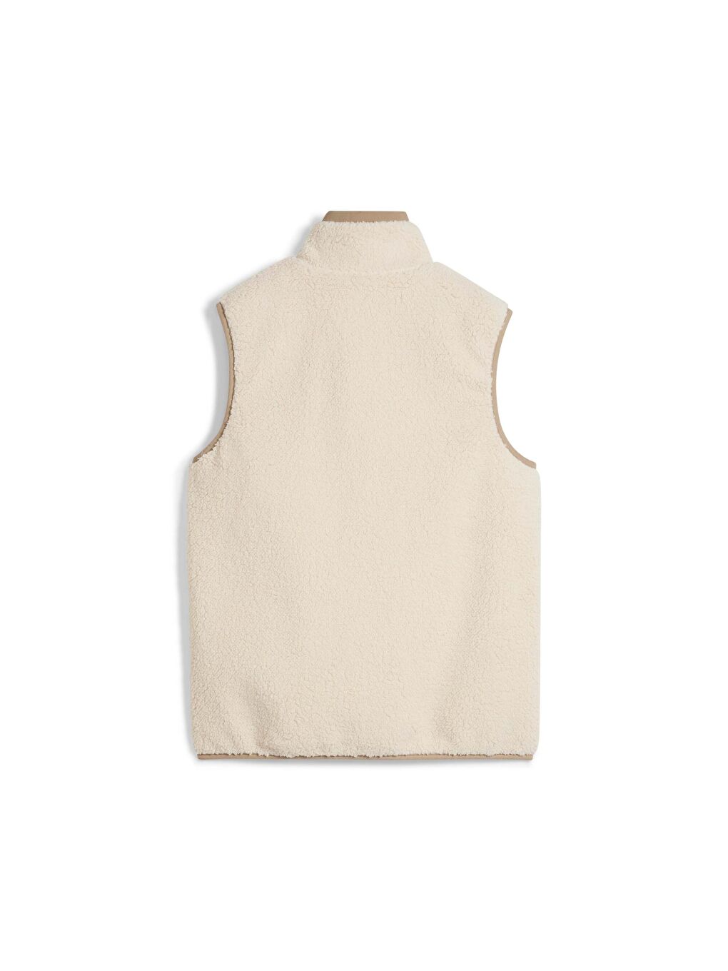 Beyaz Kadın Çift Taraflı Sherpa Yelek-3