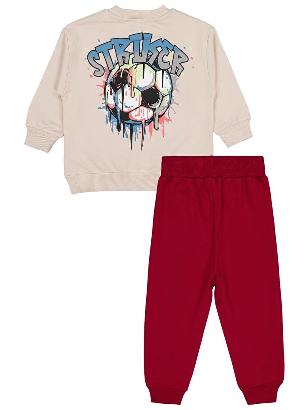 Boys Strıker Baskılı 2-5 Yaş Eşofman Takımı - Bej 4-5 Yaş-2